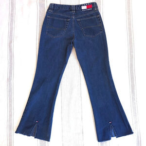 VTG 90s Y2K TOMMY HILFIGER Flare / Bellbottom Dark Wash Blue Jeans 29x30